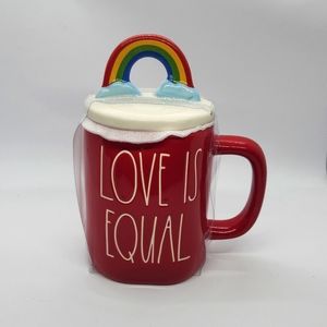 Rae Dunn Artisan Collection Love Is Equal Ceramic Mug NWT Valentine's Day New